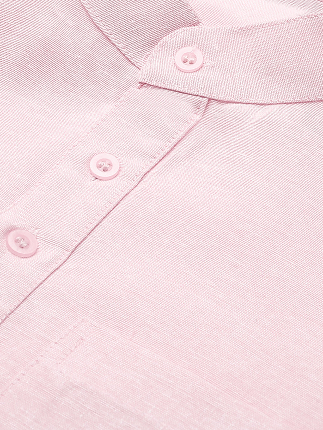 RIAG Men's Pink Cotton Short Ethnic Kurta