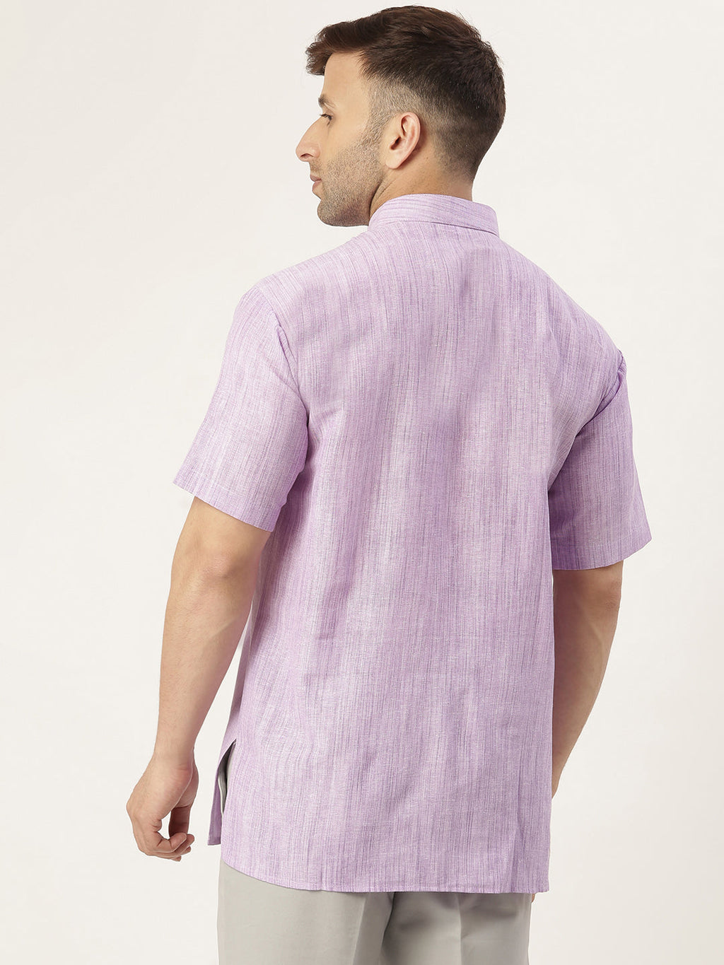 RIAG Men's Purple Cotton Long Ethnic Kurta