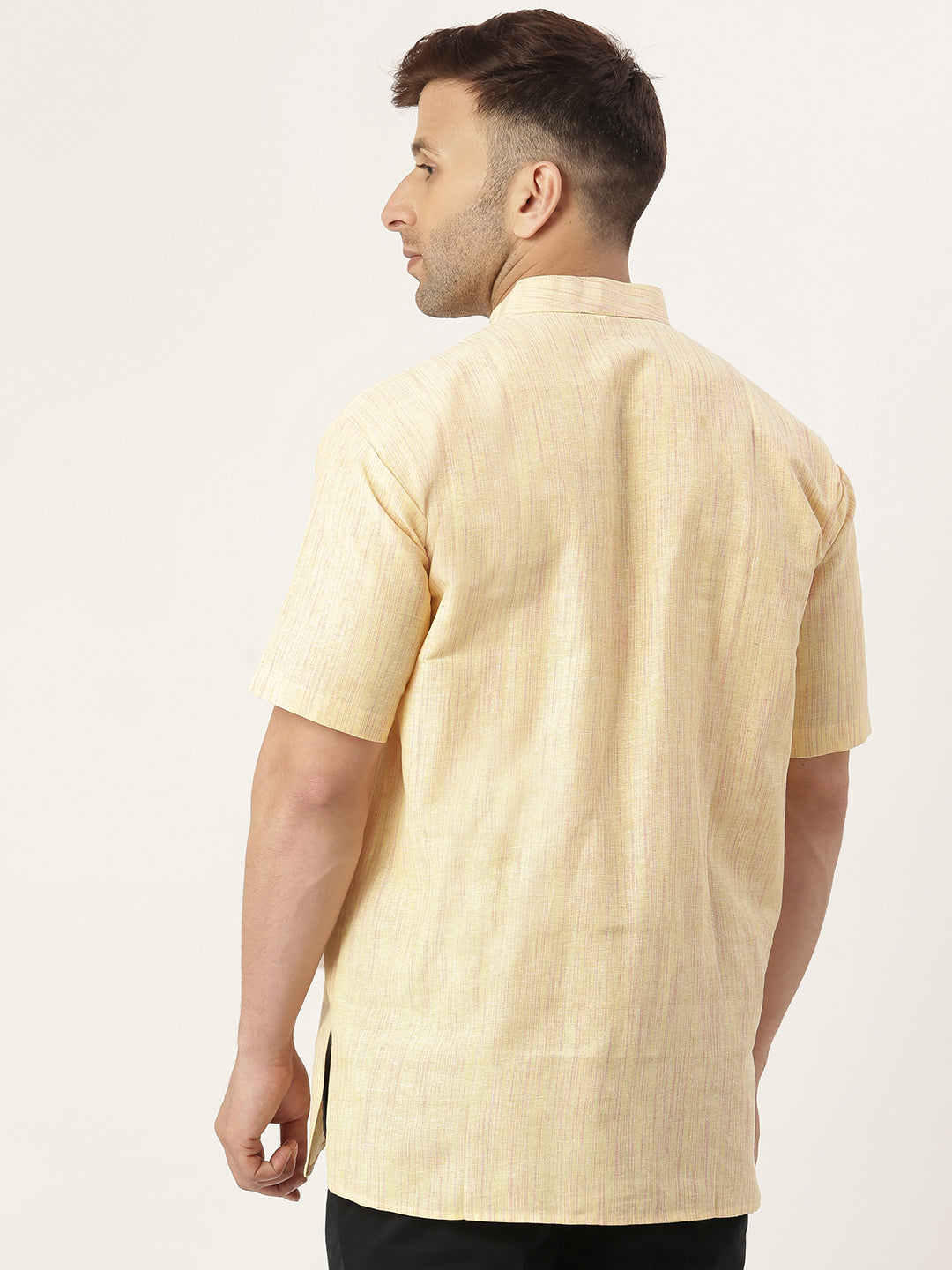 RIAG Men's Beige Cotton Long Ethnic Kurta