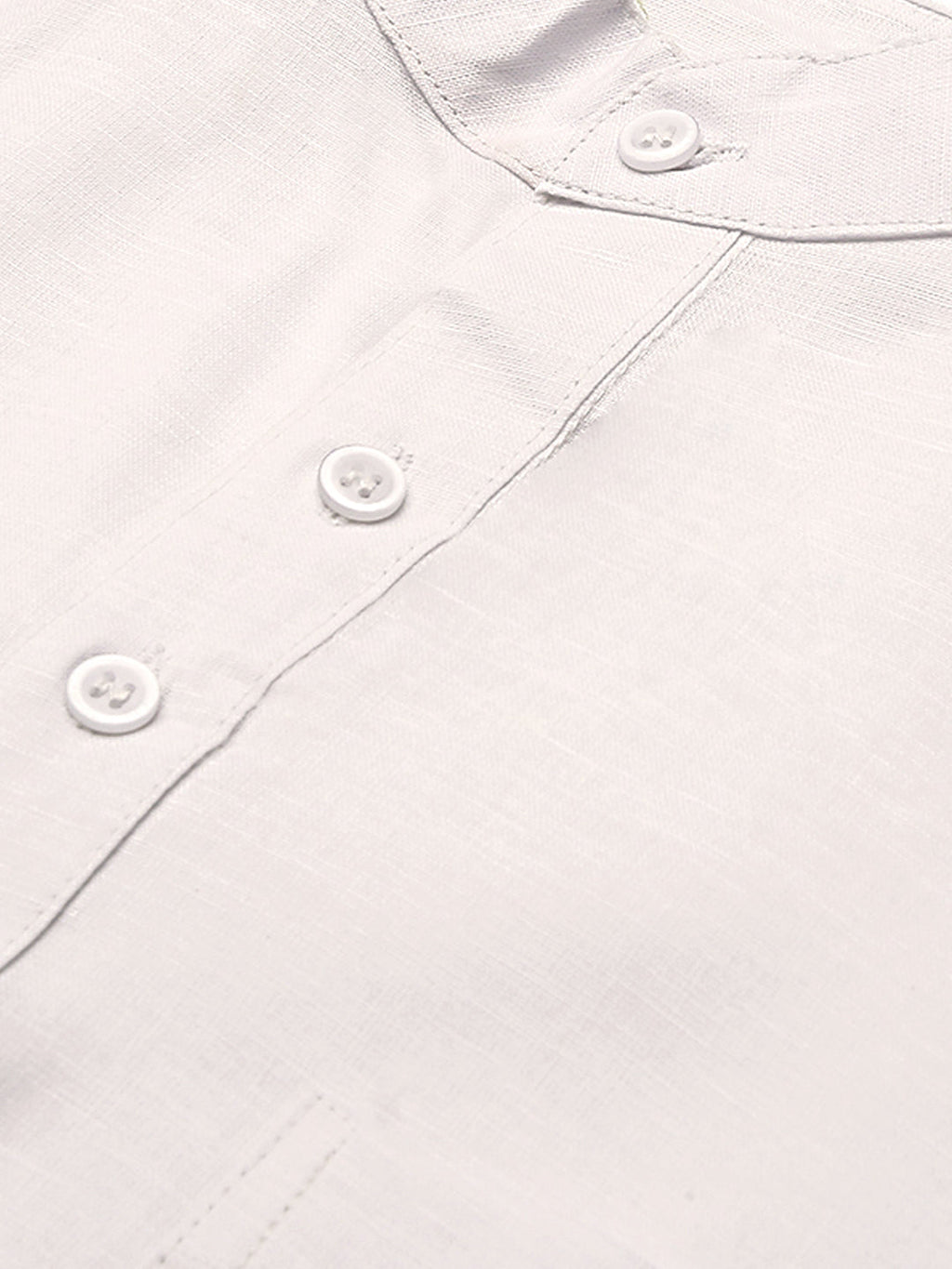 RIAG Men's White Cotton Short Ethnic Kurta