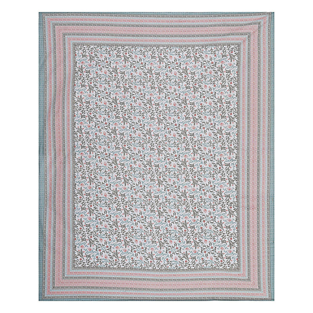 Rudra Bazaar Grey 210 TC Cotton Double King Bedsheet With 2 Pillow Covers