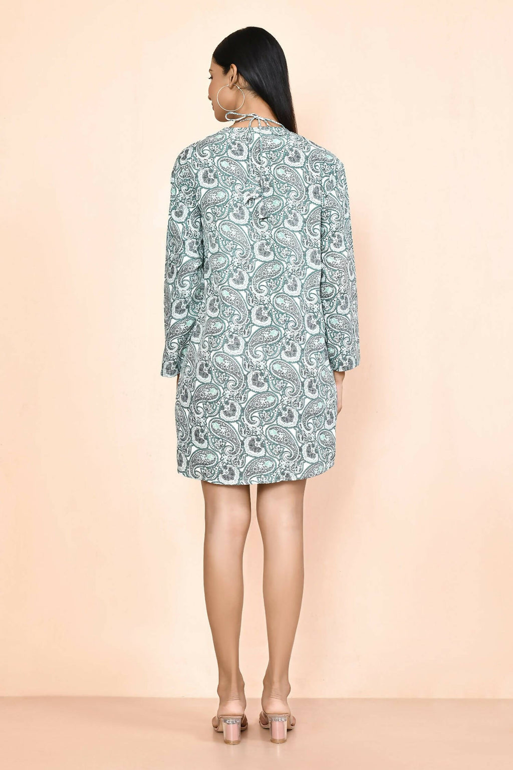 Turquoise Blue Platinum Creap Printed Co-Sets - Femella