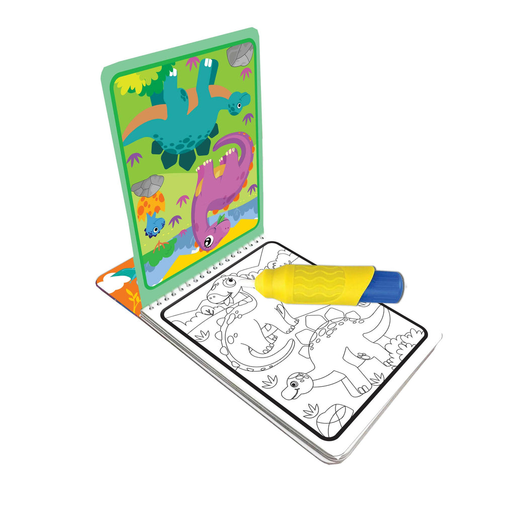 Dreamland Water Magic Dinosaur- With Water Pen - Use Over and Over Again : Children Drawing, Painting & Colouring Spiral Binding