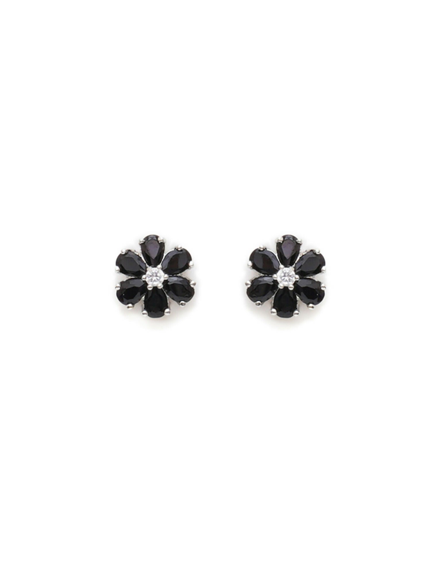stone stud (Black and white) - Ruby Raang