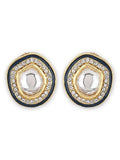 Blue Oval Drop Earrings - Ruby Raang