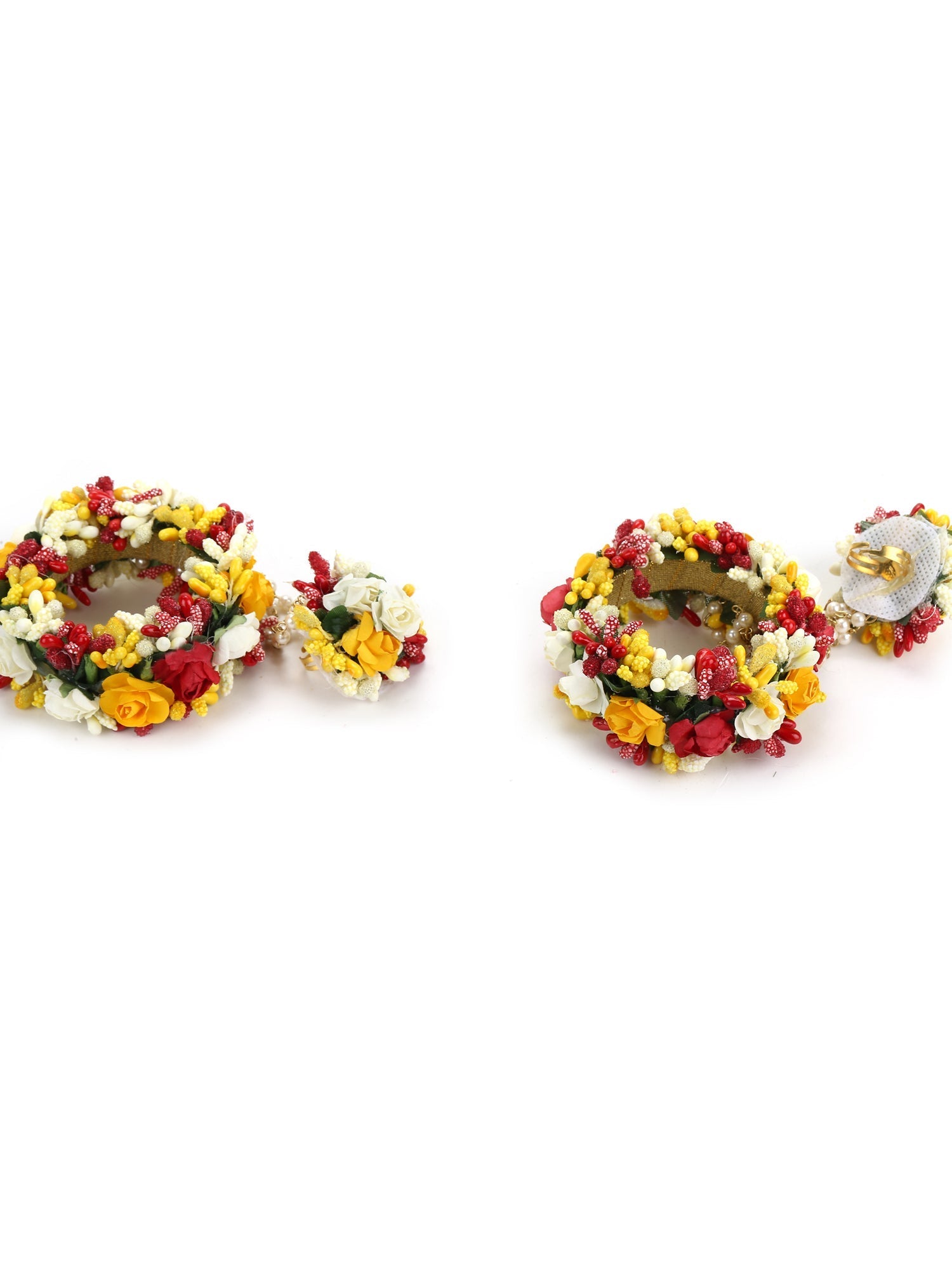 Yellow Floral Jewellery Set - Ruby Raang