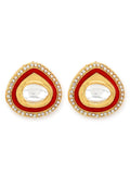 Red Circular Hoop Earrings - Ruby Raang