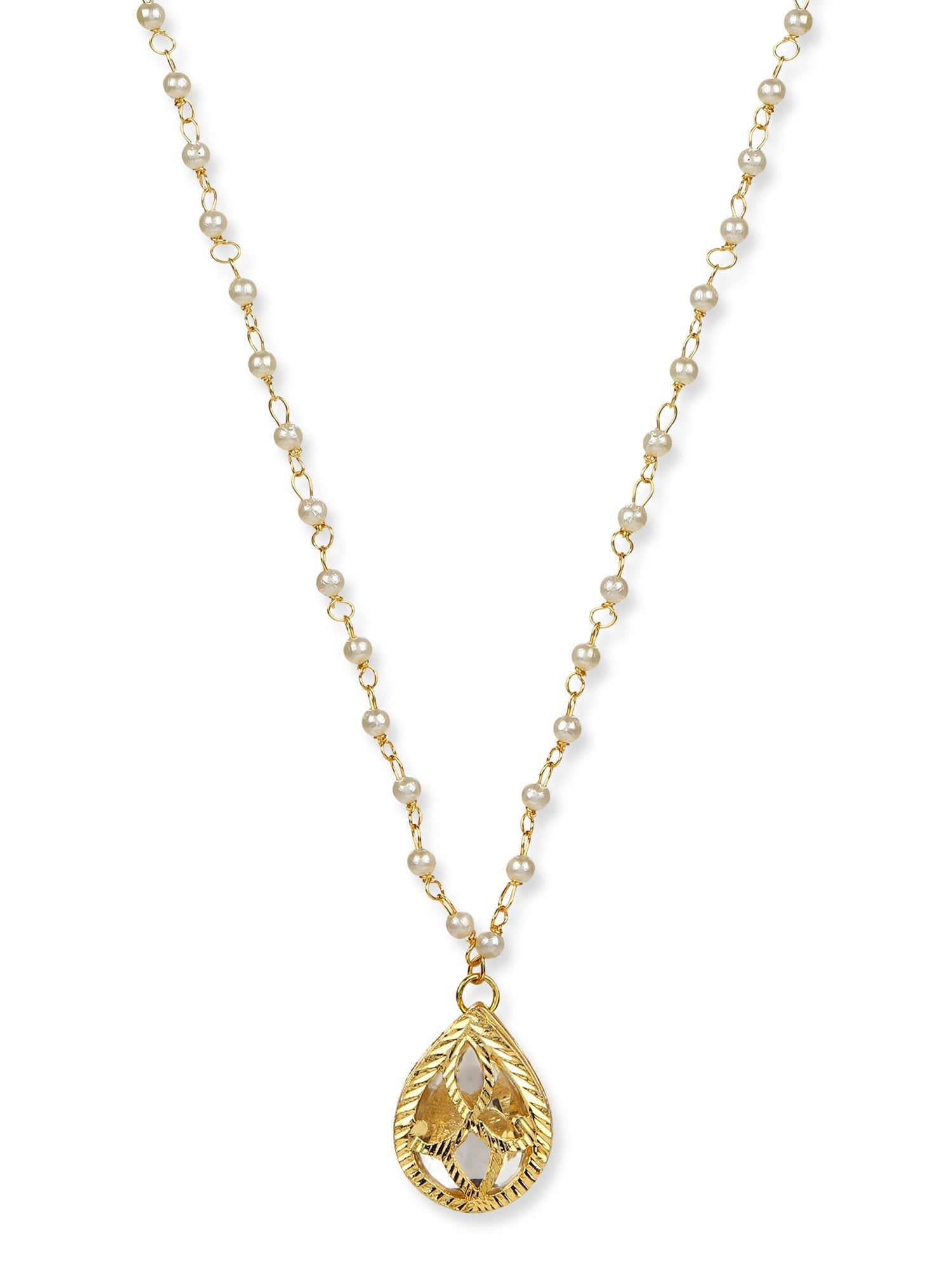 Women's Gold-Polished Chain Necklace - Ruby Raang
