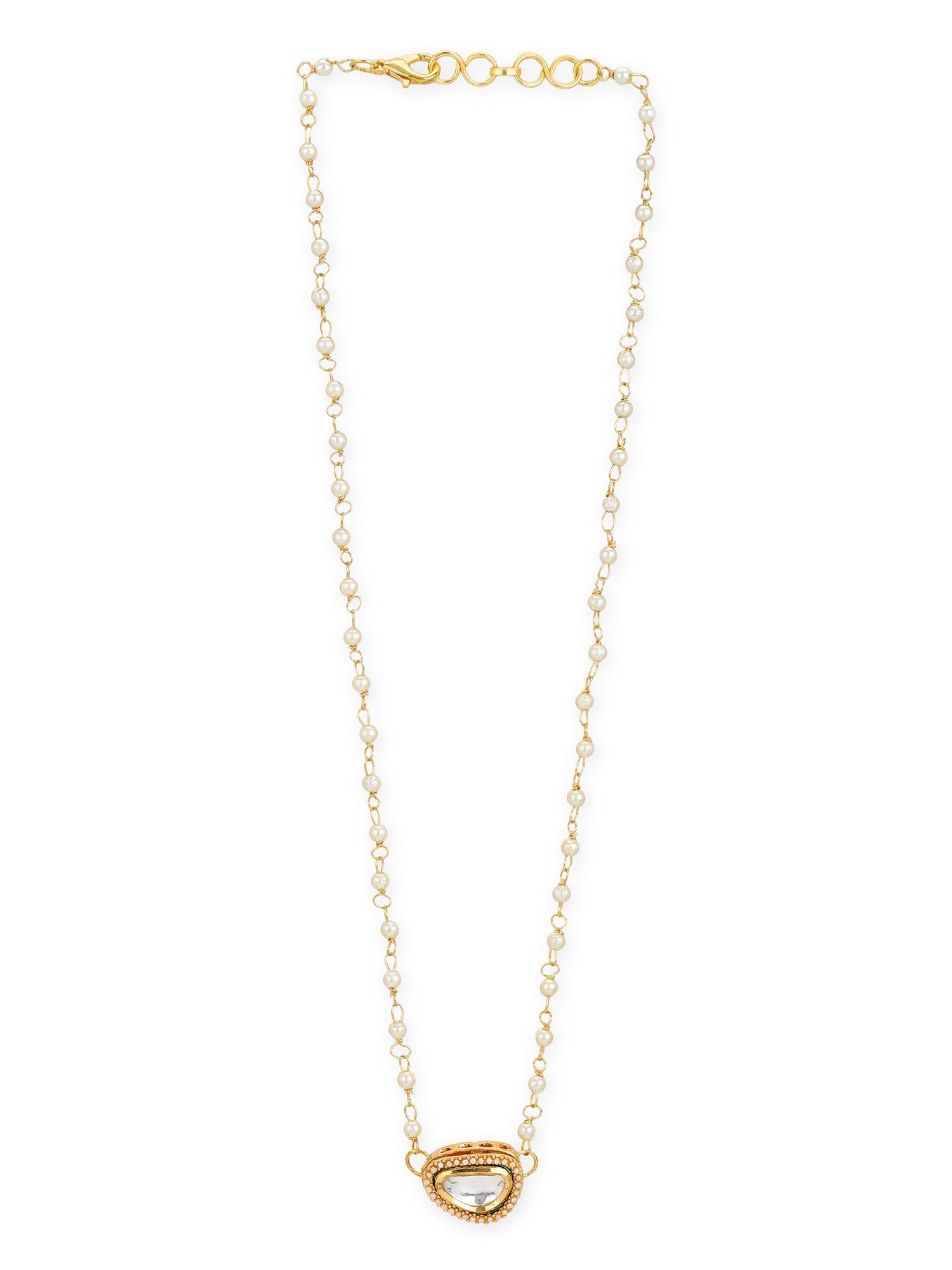 Gold-Polished White Brass Chain - Ruby Raang