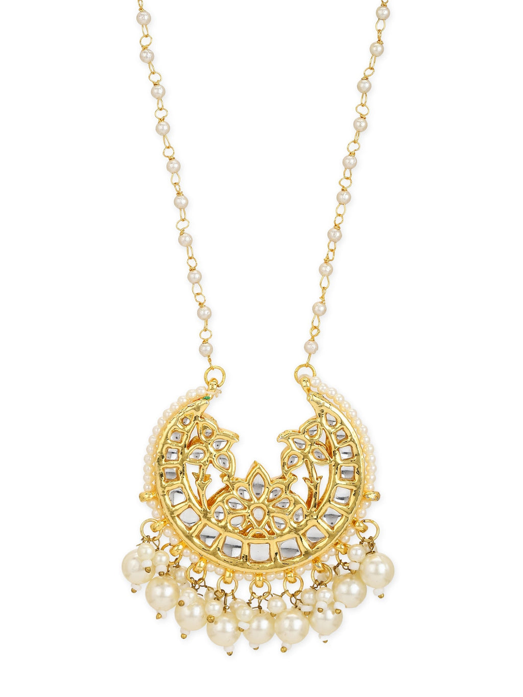 White Gold-Polished Brass Chain - Ruby Raang