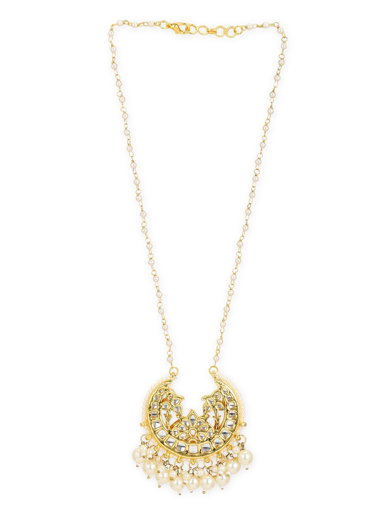 White Gold-Polished Brass Chain - Ruby Raang