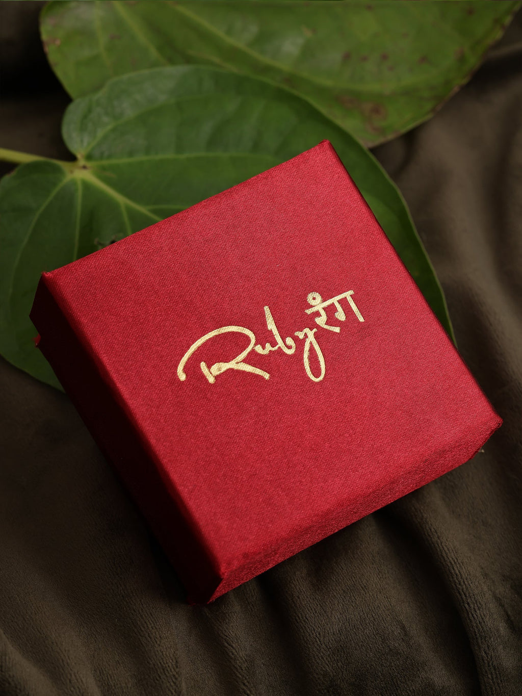Teardrop Maroon Studs - Ruby Raang