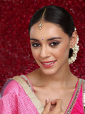 Kundan Maang Tikka with Diamonds - Ruby Raang