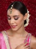 Kundan Maang Tikka with Meenakari - Ruby Raang