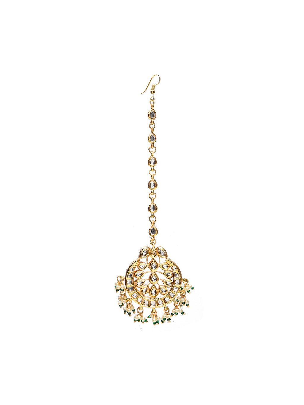 Kundan Chand Maang Tikka - Ruby Raang