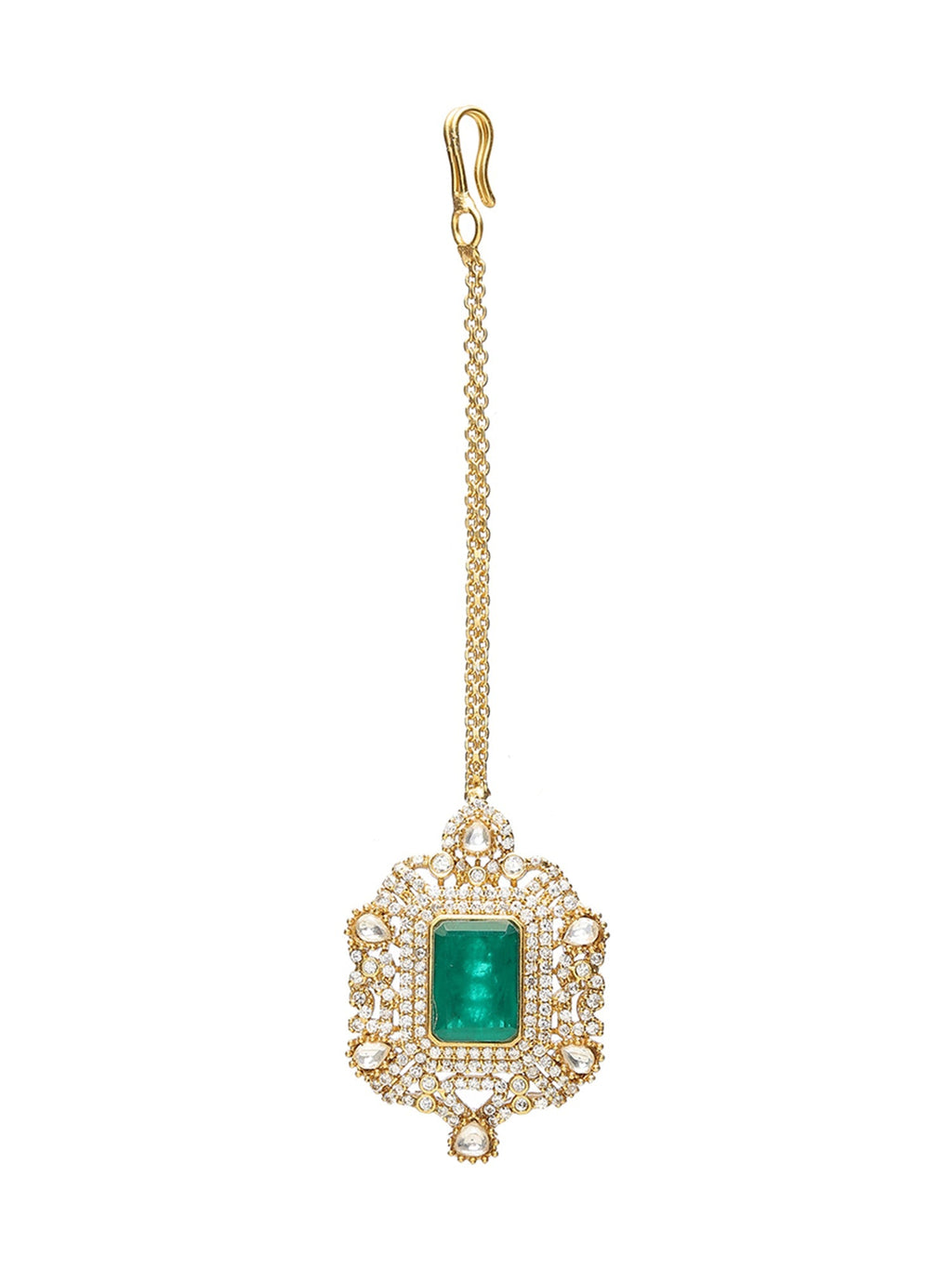 Round oversized Kundan Earrings - Ruby Raang