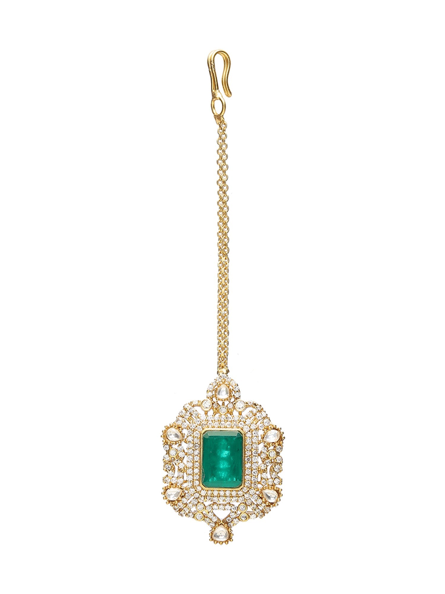 Round oversized Kundan Earrings - Ruby Raang