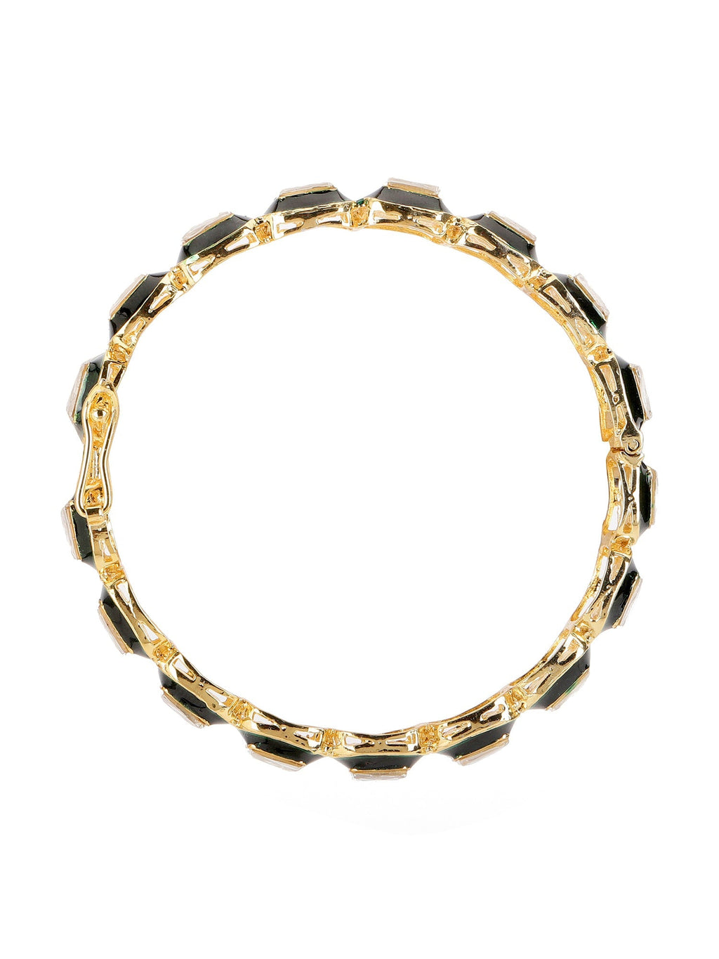 Kundan and Meenakari Bangle - Ruby Raang