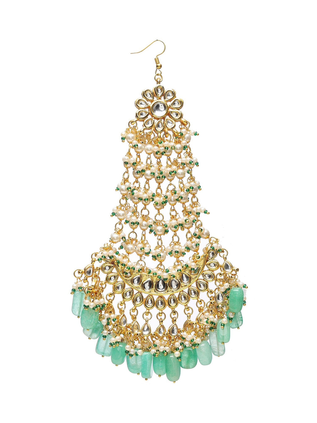 Kundan and Stone Passa/Jhoomer - Ruby Raang