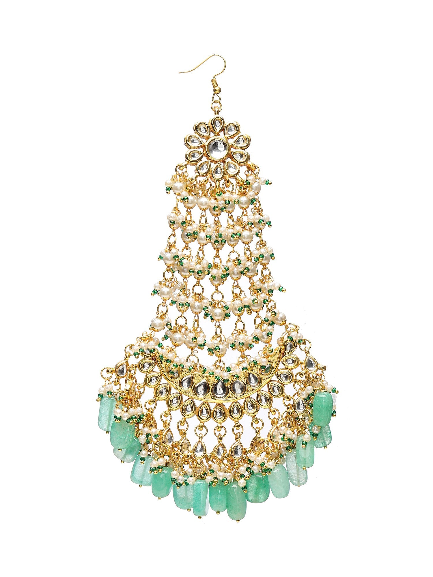 Kundan and Stone Passa/Jhoomer - Ruby Raang