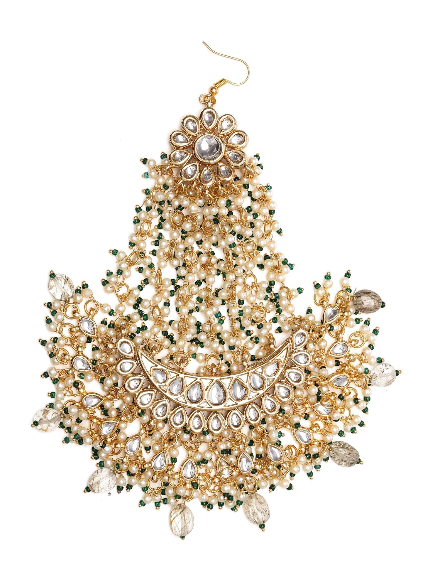 Kundan and Stone Passa/Jhoomer - Ruby Raang