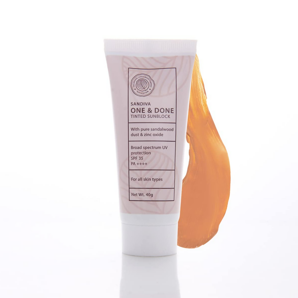 Sandiva One & Done Tinted Sunscreen With Zinc Oxide, SPF 35 PA++++, No White Cast - Tint 11