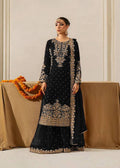 Prazu Fashion Black Georgette Sequin With Rivet Moti Palazzo Suit