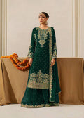 Prazu Fashion Green Georgette Sequin With Rivet Moti Palazzo Suit
