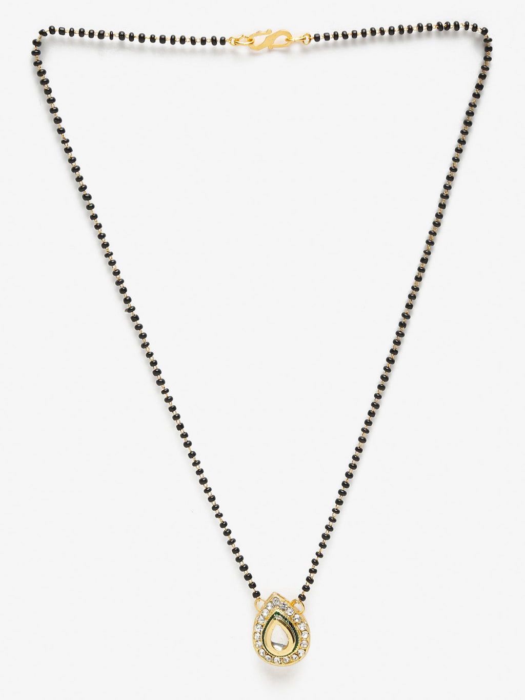 Black Gold Kundan Mangalsutra - Ruby Raang