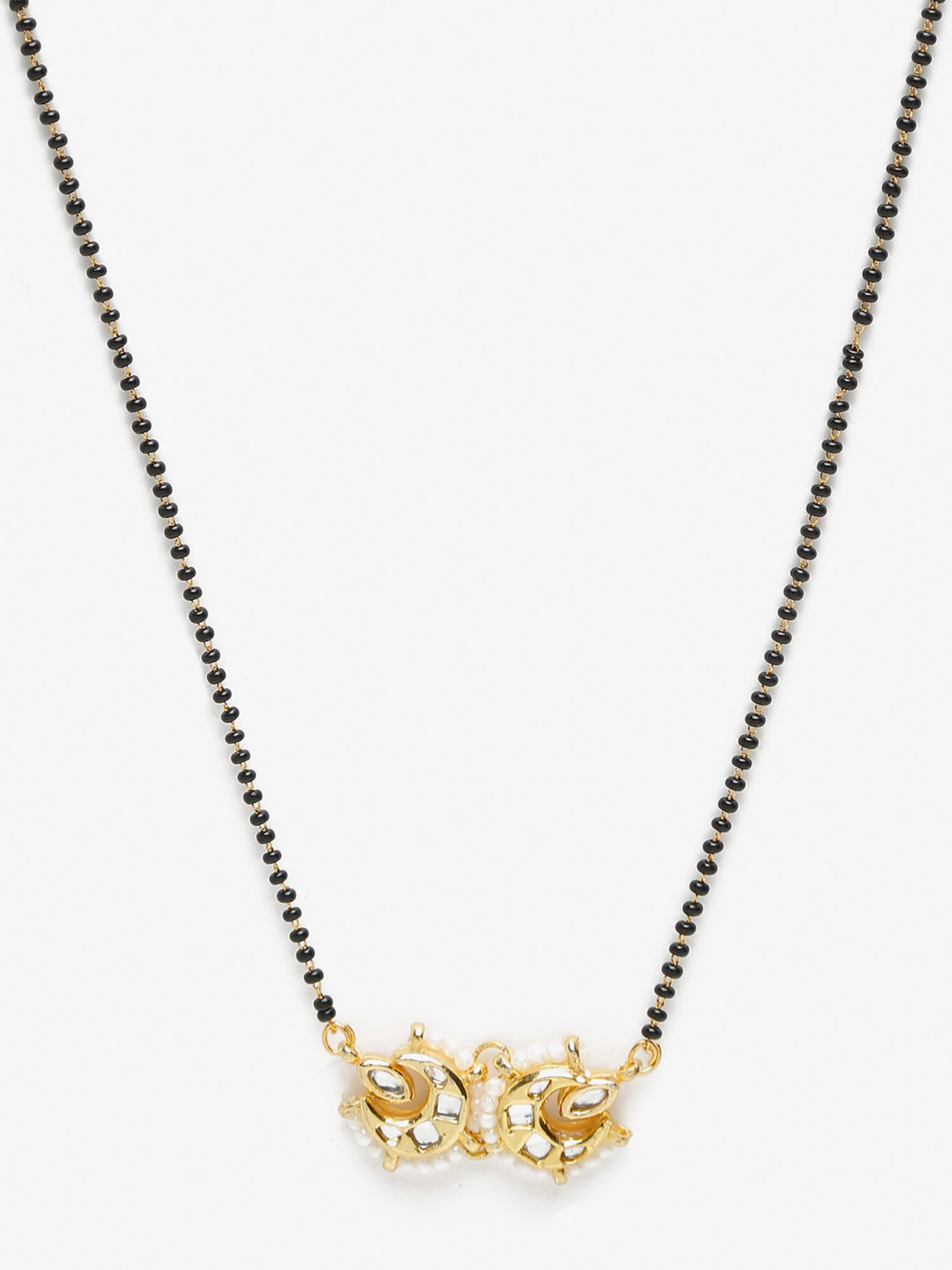 Gold-Polished Kundan Mangalsutra - Ruby Raang