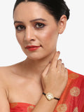 Women's Black Gold-Polished Kundan Mangalsutra Bracelet - Ruby Raang