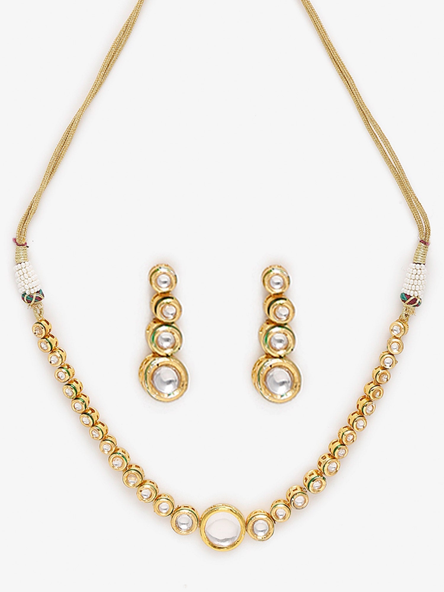 Women's Choker With Earrings - Ruby Raang
