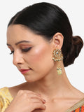 Gold-Toned Contemporary Drop Earrings - Ruby Raang