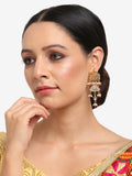 Gold-Toned Contemporary Chandbalis Earrings - Ruby Raang