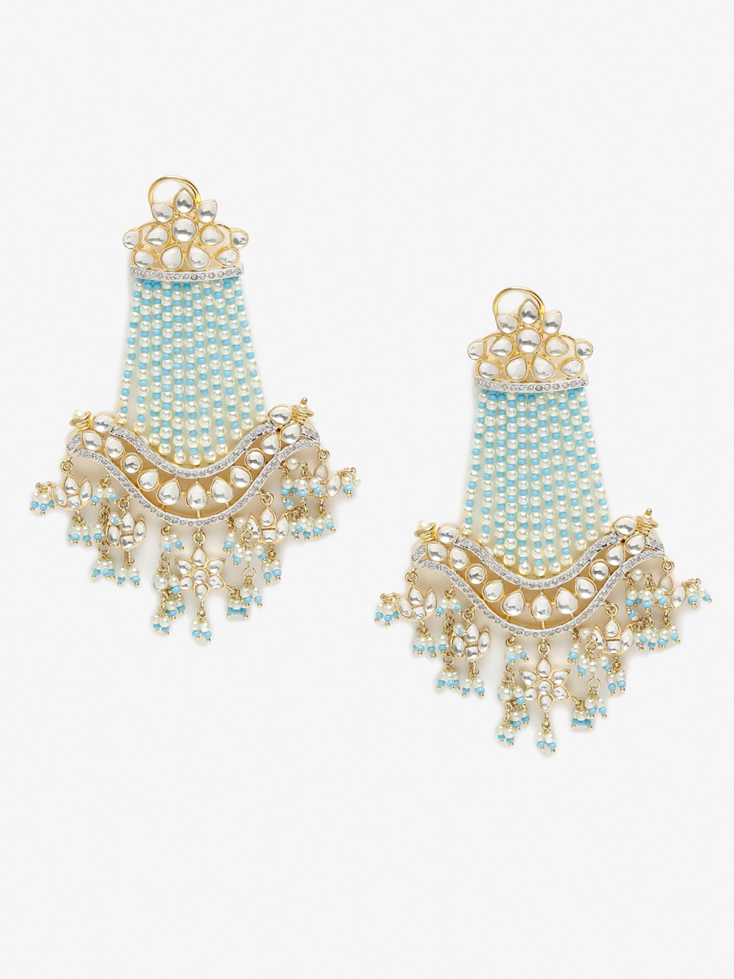 Blue Contemporary Drop Earrings - Ruby Raang