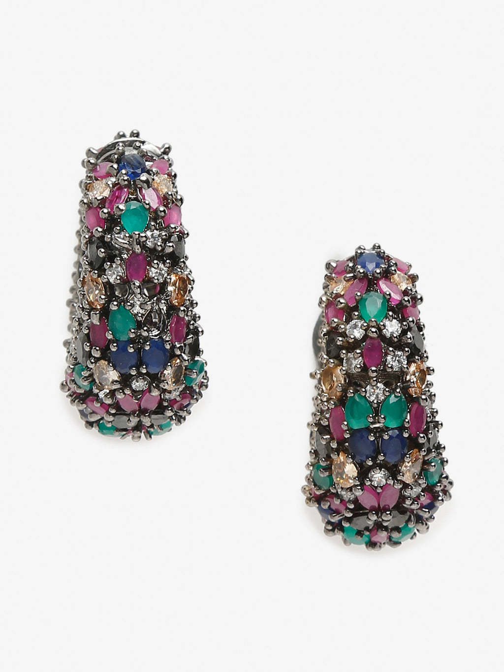 Multicoloured Contemporary Hoop Earrings - Ruby Raang