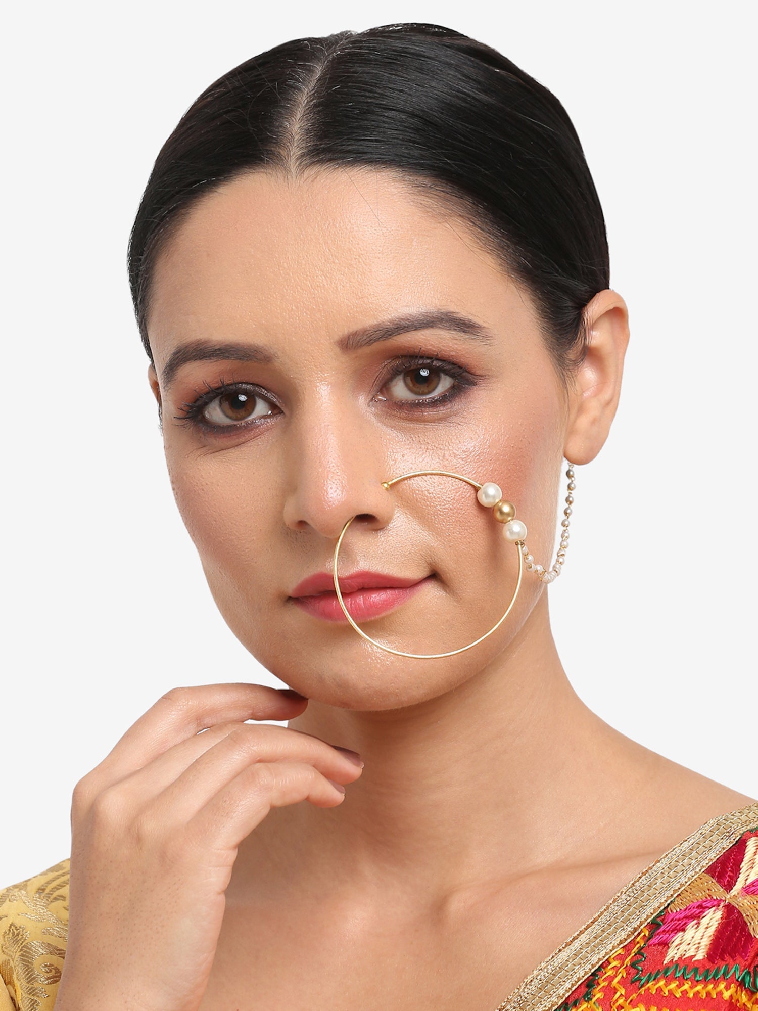 Women's Pearl Nose Ring - Ruby Raang