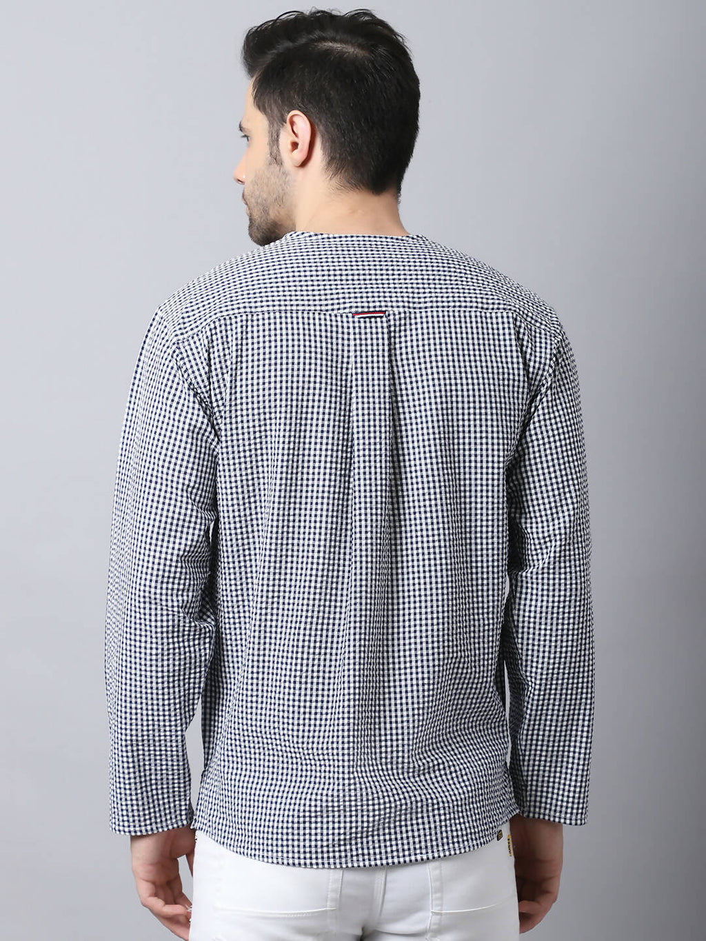 Even Apparels Multi Pure Cotton Round Neck Slit Men's Kurta