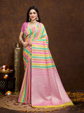 Vedant Vastram Jacquard Work Fancy Bollywood Saree - Pink