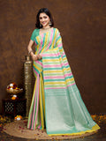 Vedant Vastram Jacquard Work Fancy Bollywood Saree - Seegreen