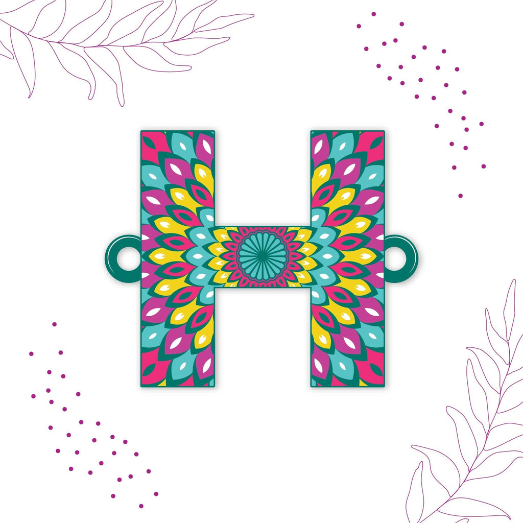 Indianvibez Alphabet H Wooden Rakhi - Kids Rakhi