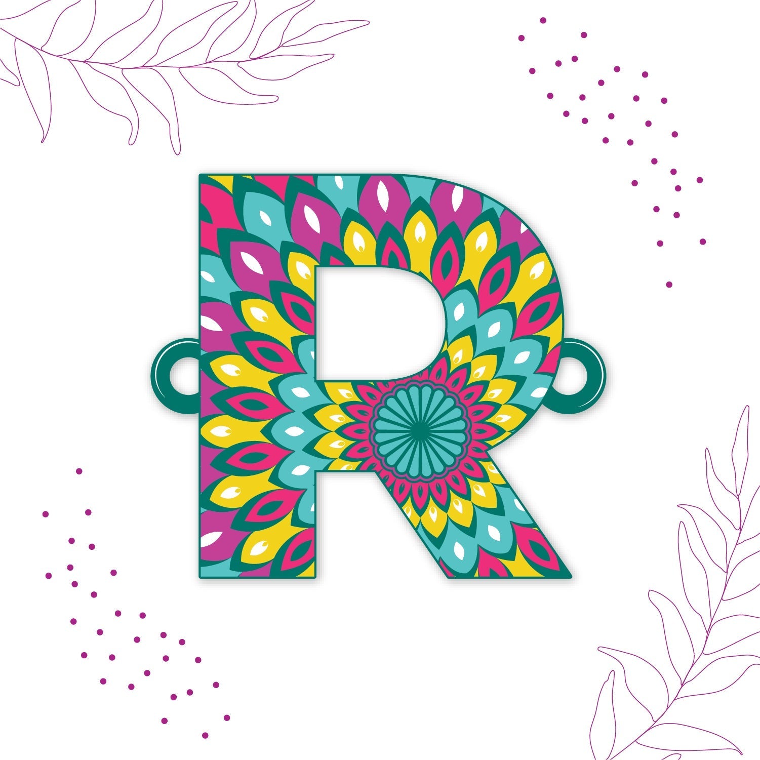 Indianvibez Alphabet R Wooden Rakhi - Kids Rakhi