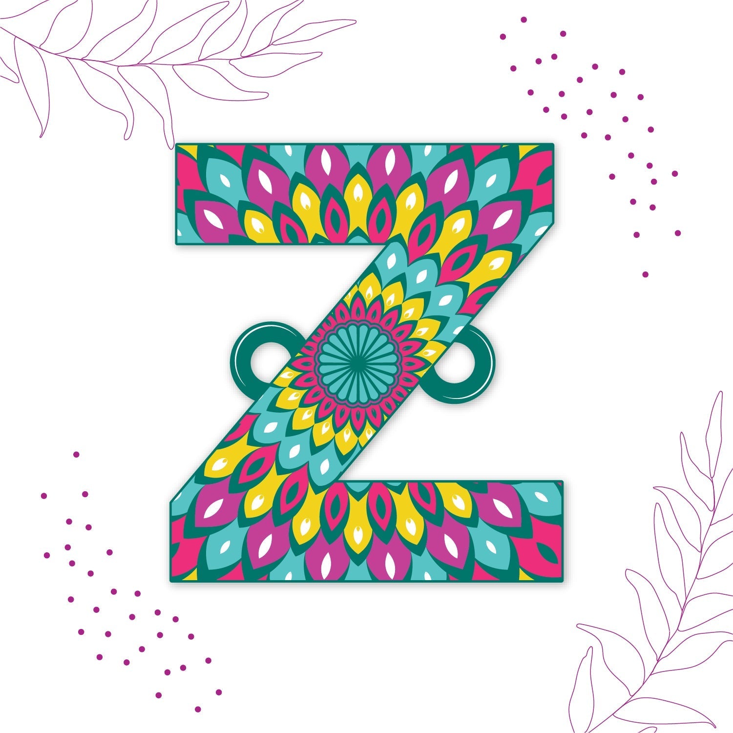 Indianvibez Alphabet Z Wooden Rakhi - Kids Rakhi