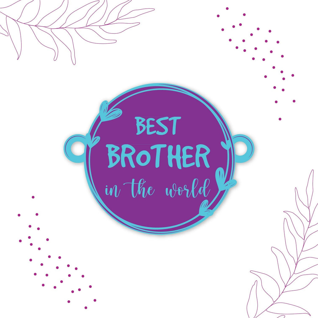 Indianvibez Best Brother in the World Wooden Rakhi with Rudraksha Thread| Rakhi for Bhaiya, Shop India - Kids Rakhi