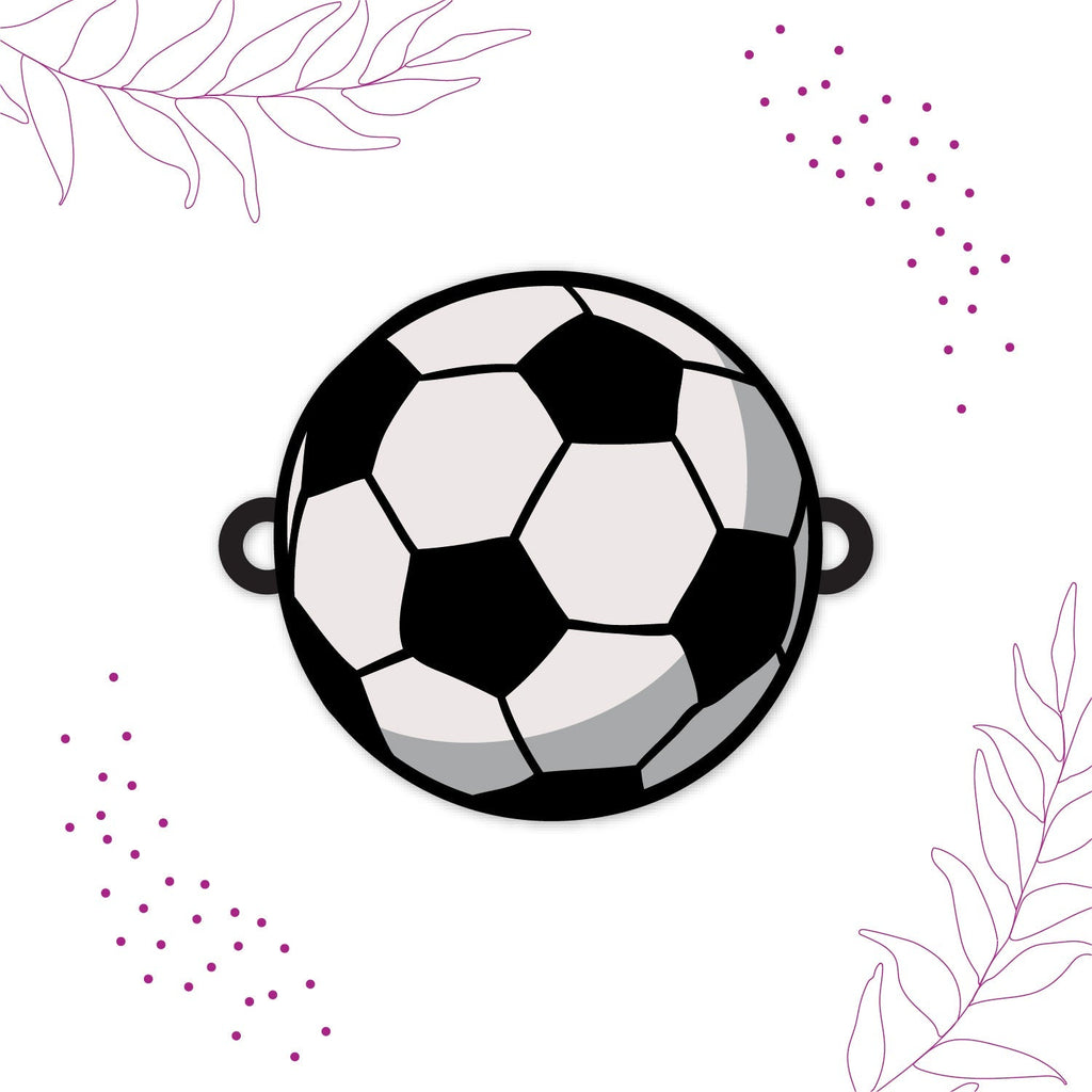 Indianvibez Football Wooden Rakhi with Rudraksha, Soccer Rakhi for Bro, Shop India - Kids Rakhi