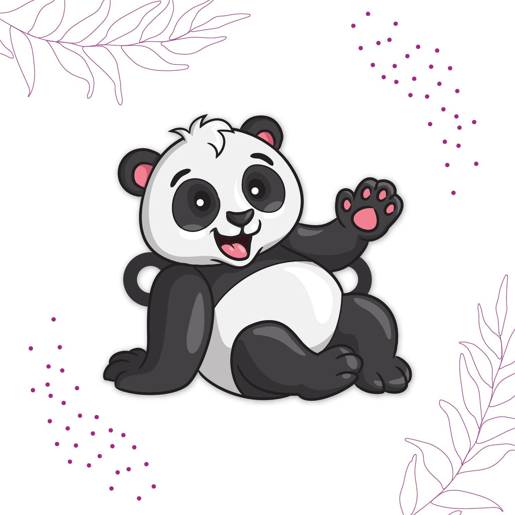 Indianvibez Panda Wooden Rakhi with Rudraksha, Cute Animal Rakhi for Brother, Shop India - Kids Rakhi