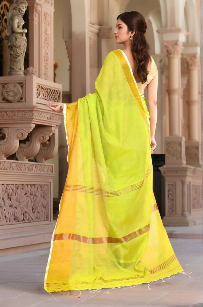 Joban Fashion Women Light Green Trendy Cotton Saree