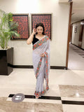 Vamsee Sandhya Grey Georgette Saree