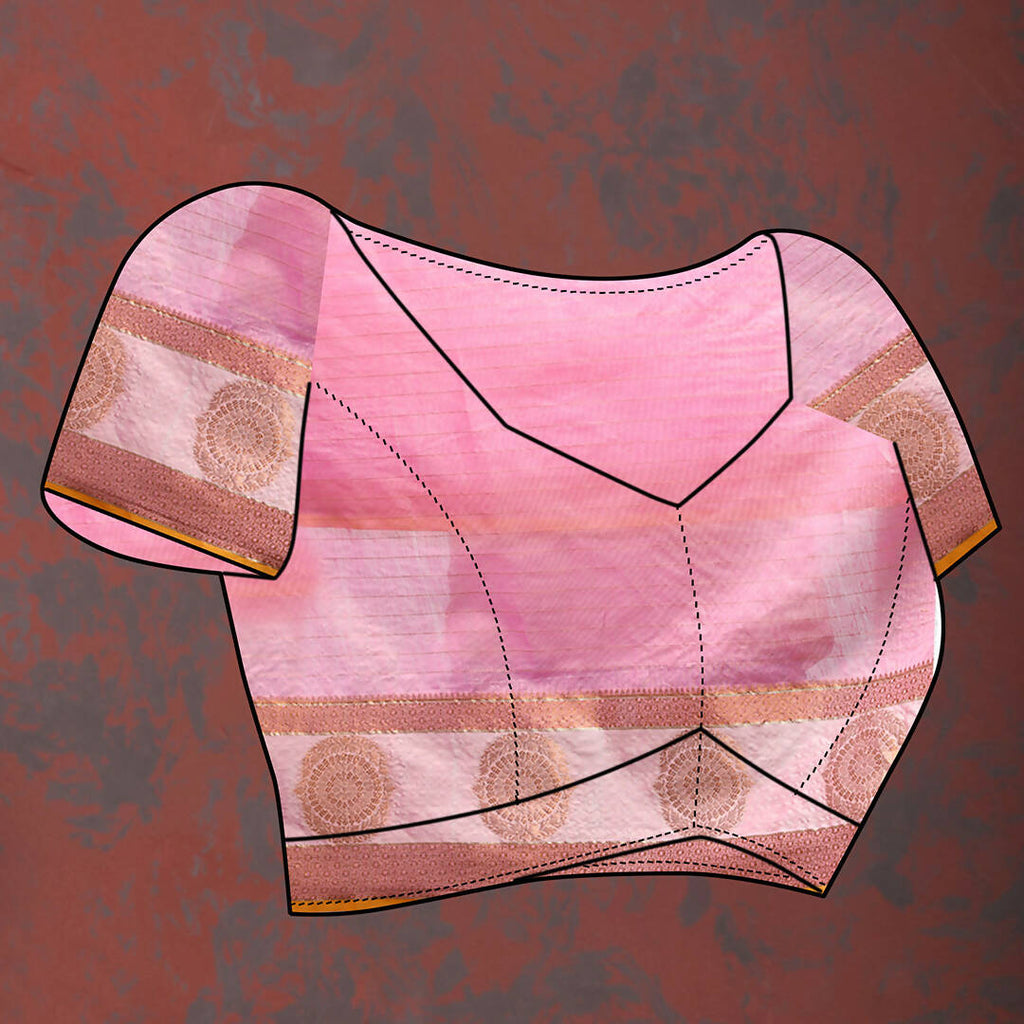 Lorenvalley Fashion Pink Cotton with Woven Design Zari Weaving Saree