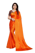 Vamika Plain Orange Satin Saree (SATIN GLORY ORANGE)